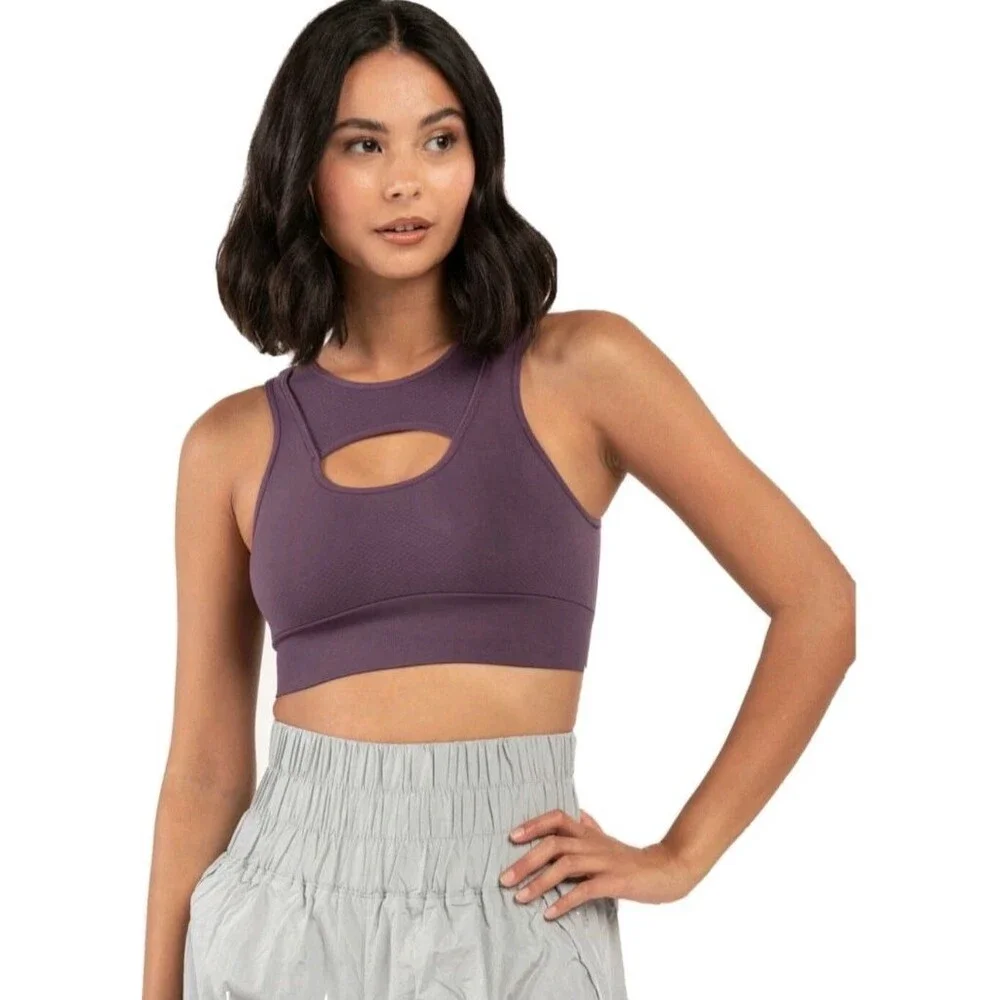 Free People FP Movement Every Single Time Black Sports Bra Sz XS/S Activewear